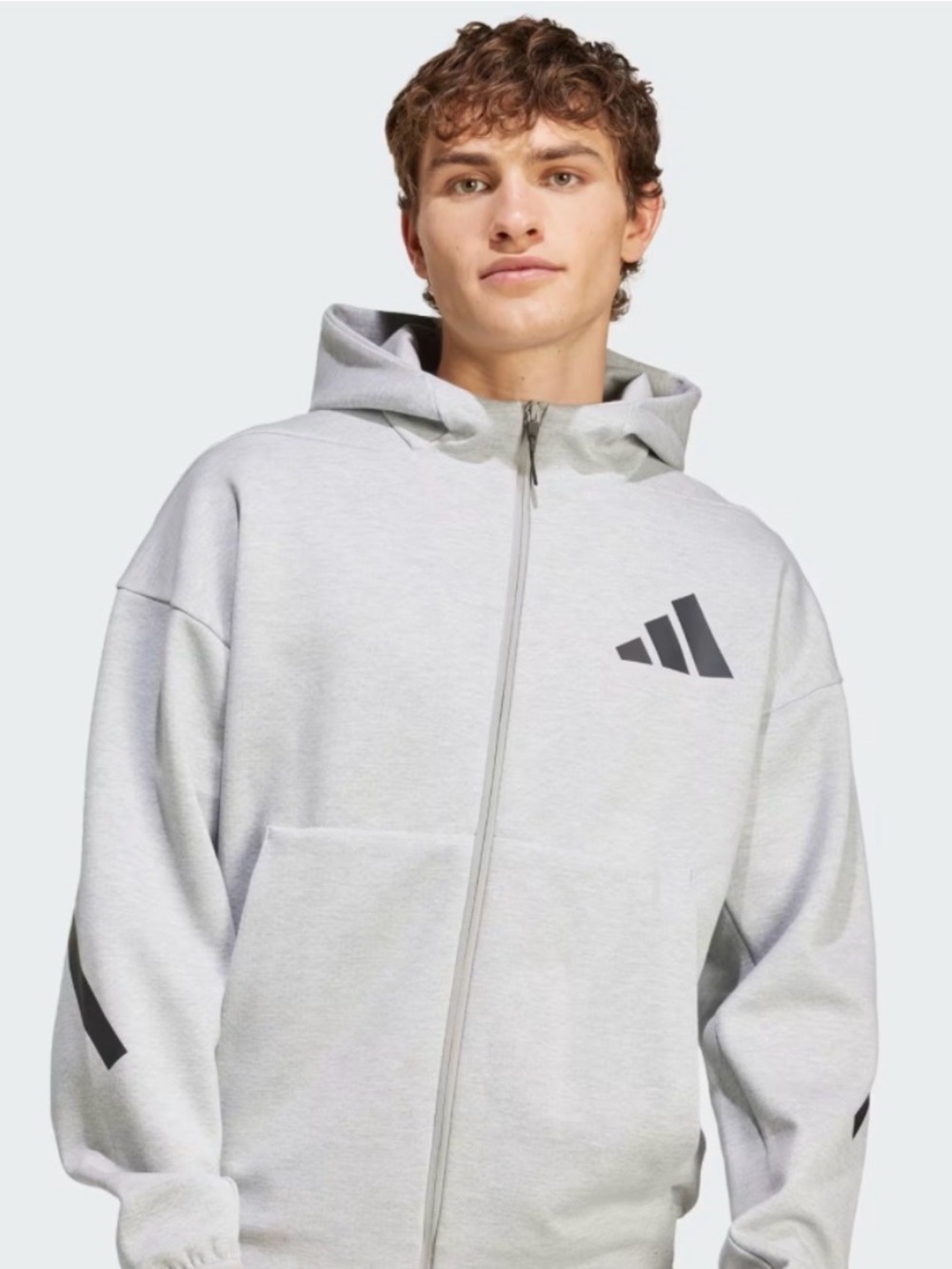 NWT adidas Future Icons 3-Stripes Full Zip Hoodie White, L